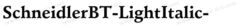 SchneidlerBT-LightItalic字体转换