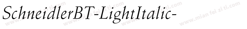SchneidlerBT-LightItalic字体转换