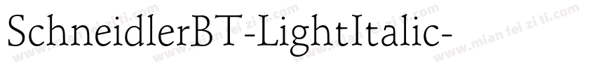 SchneidlerBT-LightItalic字体转换