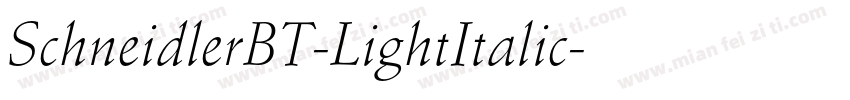 SchneidlerBT-LightItalic字体转换