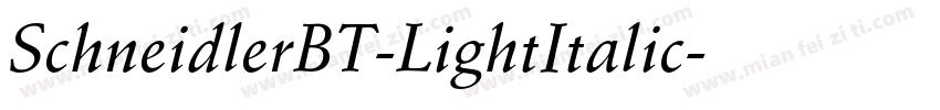 SchneidlerBT-LightItalic字体转换