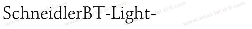 SchneidlerBT-Light字体转换
