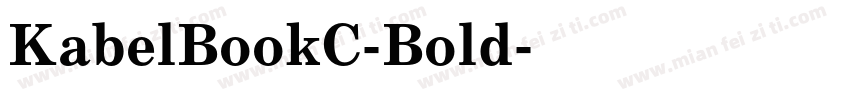 KabelBookC-Bold字体转换