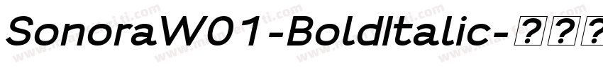 SonoraW01-BoldItalic字体转换