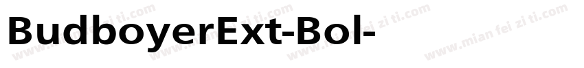 BudboyerExt-Bol字体转换