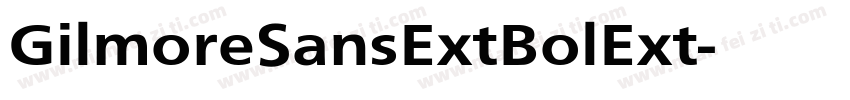GilmoreSansExtBolExt字体转换