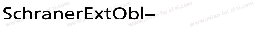 SchranerExtObl-字体转换