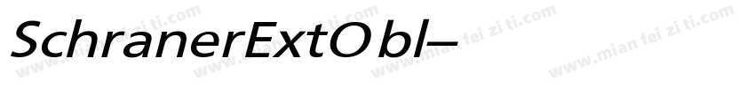 SchranerExtObl-字体转换