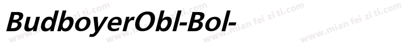 BudboyerObl-Bol字体转换