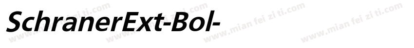 SchranerExt-Bol字体转换