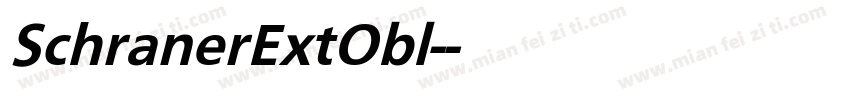 SchranerExtObl-字体转换