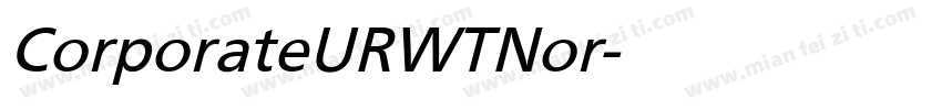 CorporateURWTNor字体转换
