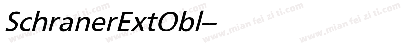 SchranerExtObl-字体转换