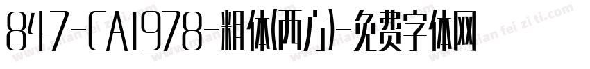 847-CAI978-粗体(西方)字体转换
