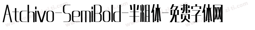 Atchivo-SemiBold-半粗体字体转换