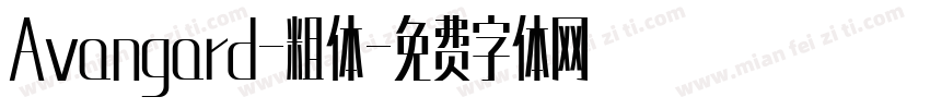 Avangard-粗体字体转换