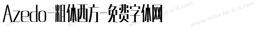 Azedo-粗体西方字体转换