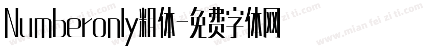Numberonly粗体字体转换