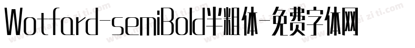 Wotfard-semiBold半粗体字体转换