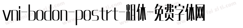 vni-bodon-postrt-粗体字体转换