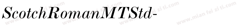 ScotchRomanMTStd字体转换