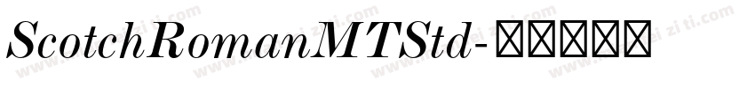 ScotchRomanMTStd字体转换
