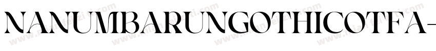 NanumBarunGothicOTFA字体转换