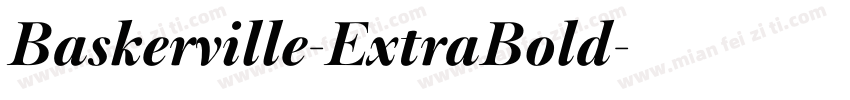 Baskerville-ExtraBold字体转换