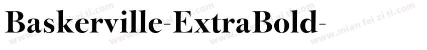Baskerville-ExtraBold字体转换