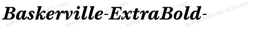 Baskerville-ExtraBold字体转换