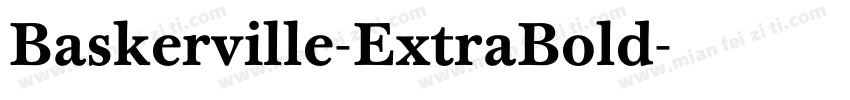 Baskerville-ExtraBold字体转换