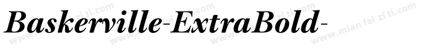 Baskerville-ExtraBold字体转换