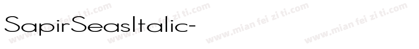 SapirSeasItalic字体转换