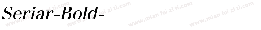 Seriar-Bold字体转换