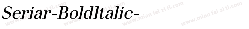 Seriar-BoldItalic字体转换