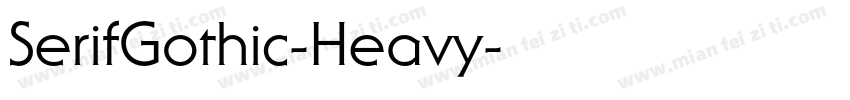 SerifGothic-Heavy字体转换