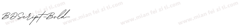 BDScript-Bold字体转换