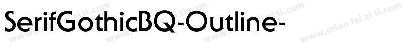 SerifGothicBQ-Outline字体转换