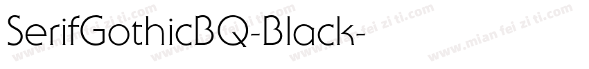 SerifGothicBQ-Black字体转换