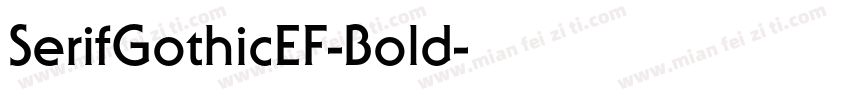 SerifGothicEF-Bold字体转换