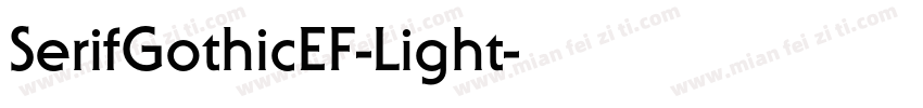 SerifGothicEF-Light字体转换