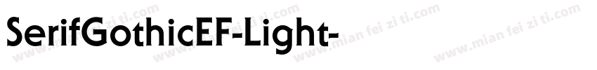 SerifGothicEF-Light字体转换