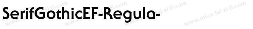 SerifGothicEF-Regula字体转换