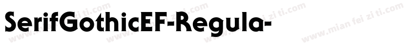 SerifGothicEF-Regula字体转换