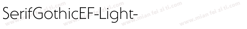 SerifGothicEF-Light字体转换