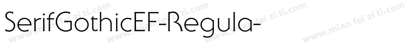SerifGothicEF-Regula字体转换