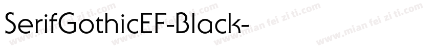 SerifGothicEF-Black字体转换