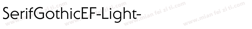 SerifGothicEF-Light字体转换