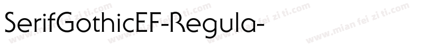 SerifGothicEF-Regula字体转换