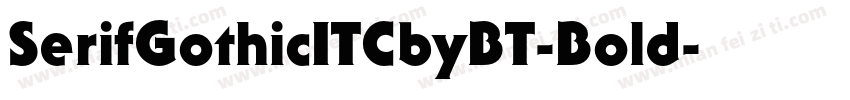 SerifGothicITCbyBT-Bold字体转换